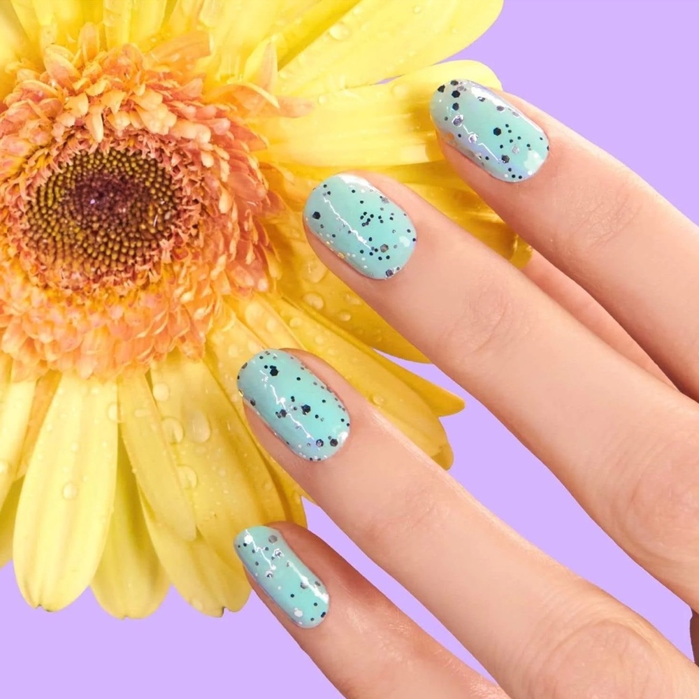 *Retired* Color Street: Don’t Make a Peep | Blue Spring Easter Silver Glitter - Picture 10 of 16